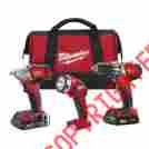 2691-23 18-volt Milwaukee 3-tool Lithium-ion Cordless Compact Drill Impact Wrench Light Combo Kit
