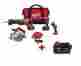 2694-24-48-11-1828 18-volt Milwaukee 4-tool Lithium-ion Hammer Drill Circular Saw Light Combo Kit Battery 1452421924899