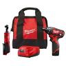 2401-21r Milwaukee New Cordless Ratchet Screwdriver Combo Kit 045242563791