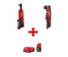2457-20-2415-20-48-59-2420 Milwaukee 3 8 In Ratchet M12 Right Angle Drill Starter Kit Power Tool 8452422575604