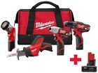 2498-24-48-11-2460 Milwaukee Tool Combo Kit Cordless Keyless Chuck 0895101003308