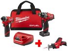 2596-22-2420-20 Milwaukee Cordless Drill Impact Driver Reciprocating Saw Combo 0895101015646