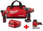2596-22-2445-20 Milwaukee Impact Drill Driver Jig Saw Kit Cordless 0895101015622