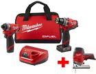 2598-22-2445-20 Milwaukee Hammer Drill Impact Driver Combo Kit Cordless 0895101015356