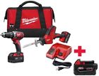 2695-22-48-11-1850 Milwaukee Cordless Hammer Drill Driver Hackzall Combo Kit 0895101003506