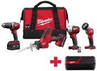 2695-24-2891-20 Milwaukee Power Tool Combo Kit Cordless Jobsite Speaker 0895101003230