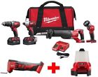 2696-24-2626-20-2144-20 Milwaukee Power Tool Combo Kit Brushed Cordless 0895101017831
