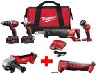 2696-24-2680-20-2626-20 Milwaukee Hammer Drill Driver Reciprocating Saw Kit 0895101017589