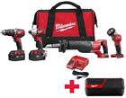 2696-24-2891-20 Milwaukee Hammer Drill Impact Driver Combo Tool Kit 0895101003247