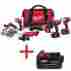 2696-26-48-11-1840 Milwaukee M18 Cordless Kit Angle Grinder Circular Saw Impact Driver Battery