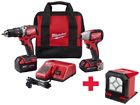 2799-22cx-2365-20 Milwaukee Hammer Drill Impact Worklight Combo Kit 0895101003186