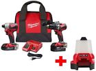 2893-22cx-2144-20 Milwaukee Lithium Cordless Hammer Drill Impact Led Site 0895101017442