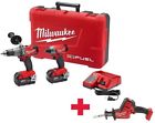 2897-22-2719-20 Milwaukee Hammer Drill Impact Driver Combo Kit Cordless 0895101003544