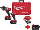 2997-22-48-11-1850 Milwaukee Hammer Drill Impact Driver Combo Kit Cordless 0895101015776