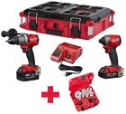 2997-22cxpo-49-22-4029 Milwaukee Hammer Drill Impact Driver Combo Kit 0895101124720