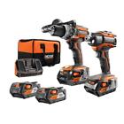 305250777 Ridgid Brushless Tool Hammer Drill Impact Driver Combo 0648846071701