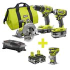 744110135725 Ryobi Volt Cordless Brushless Tools Combo Kit Extra