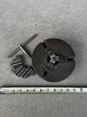 10-795b Atlas 6 Inch Diam Lathe Chuck 3 Self Centering Jaws 1-1/2 X 8 Tpi South Bend Logan