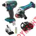 Lxdt04z B-31893 Makita 18v Impact Drill Xag01z Grinder Bl1830 Battery Bit Set 088381621465