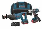 Clpk203-181 Bosch Li-ion 18v Batteries Combo 2 Charger Bag 2-tool Kit
