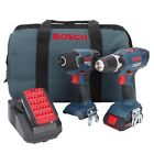 Clpk24-180 Bosch Tools Li-ion Driver 18v 2-tool Contractor Drill Impact Kit