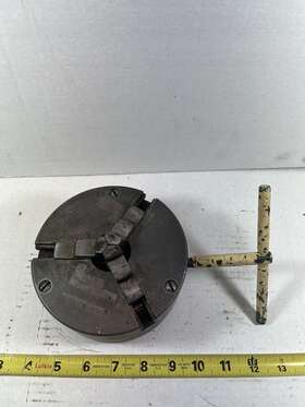5340b Cushman 5 Inch Diameter Lathe Chuck 3 Jaws 1 1/2 X 8 Tpi Self Centering #5340b D3