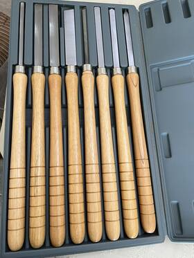Delta 46-731-738 Lathe Chisel Tool Set With 8 Turning Chisels In Plastic Case #46-731-738