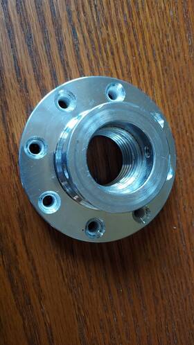 F635 Easy Wood Tools 811269020148 Aluminum Faceplate 3.5 Inch Diameter 8tpi 1-1/4 Spindle Dia
