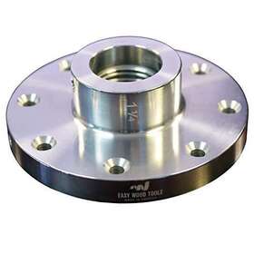 F645 Easy Wood Tools 811269020155 4-1/2 Inch Diameter X 1-1/4 - 8 Tpi Bright Aluminum Faceplate