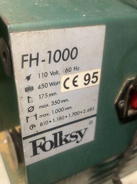 Fh1000 Folksy Variable Speed Wood Lathe. 38 Inch Throat