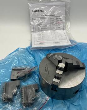 Harlingen 9712-1107 5 Inch 3-jaw Lathe Chuck Plain Back 2 Sets Jaws Semi-steel