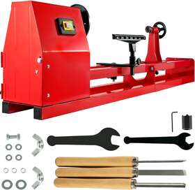 Mophorn 744759653086 Wood Lathe 14 Inch X 40 Power Turning 1/2hp 4 Speed 1100/1600/2
