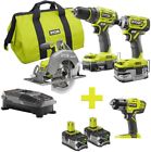 P1837-p261-p122 Ryobi One Combo Kit Cordless Brushless Impact Wrench 0033287179961
