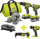 P1837-p261-p340 Ryobi One Cordless Brushless Combo Kit 0033287180318