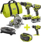 P1837-p261-p746 Ryobi One Cordless Brushless Combo Kit 0033287180189
