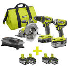 P1837-p3240-p122 Ryobi One Cordless Brushless Combo Kit 0033287180370