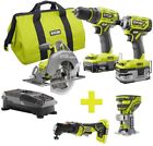 P1837-p340-p601 Ryobi One Cordless Brushless Combo Kit 0033287180332