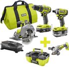 P1837-p423-p3240 Ryobi One Cordless Brushless Combo Kit 0033287180387