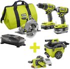 P1837-p450-p770 Ryobi Power Tool Combo Kit Cordless Charger Included 0033287180103
