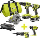 P1837-p517-p261 Ryobi One Combo Kit Cordless Brushless Reciprocating Saw 0033287180011