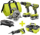 P1837-p517-p3240 Ryobi One Cordless Brushless Combo Kit 0033287180202