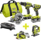 P1837-p524-p450 Ryobi One Cordless Brushless Combo Kit 0033287180127