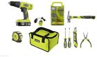 P1971n Ryobi Drill Screw Driver Combo Kit Lithium Ion 0033287179015
