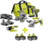 P1980n-p122-p122 Ryobi Brushless Cordless Combo Kit Charger Tool Bag 0033287180493