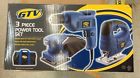 128242 Piece Jigsaw Bag Power Tool 3 Sander Gtv Set Drill