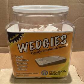 Precision Brand 48805 Wedge Shims Flexible White Pk200