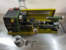 Proxxon 006274340022 Precision Lathe Pd 250/e Used With Extra Chuck And Tray
