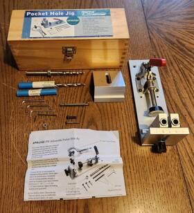 Phjig2 Psi Woodworking Pocket Hole Jig Kit 6 Inch Face Frame Clamp In Wood Box