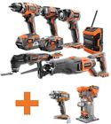 R9641-r86011b-r86044b Ridgid Cordless Power Tool Combo Kit Contractors Bag 0648846072807