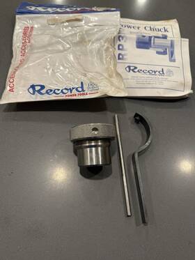 Rp3000a1 Record Power Wood Lathe Chuck Body Unit And Claw Spanner Tool Sheffield